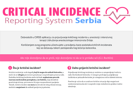 Critical Incidence Reporting System Serbia